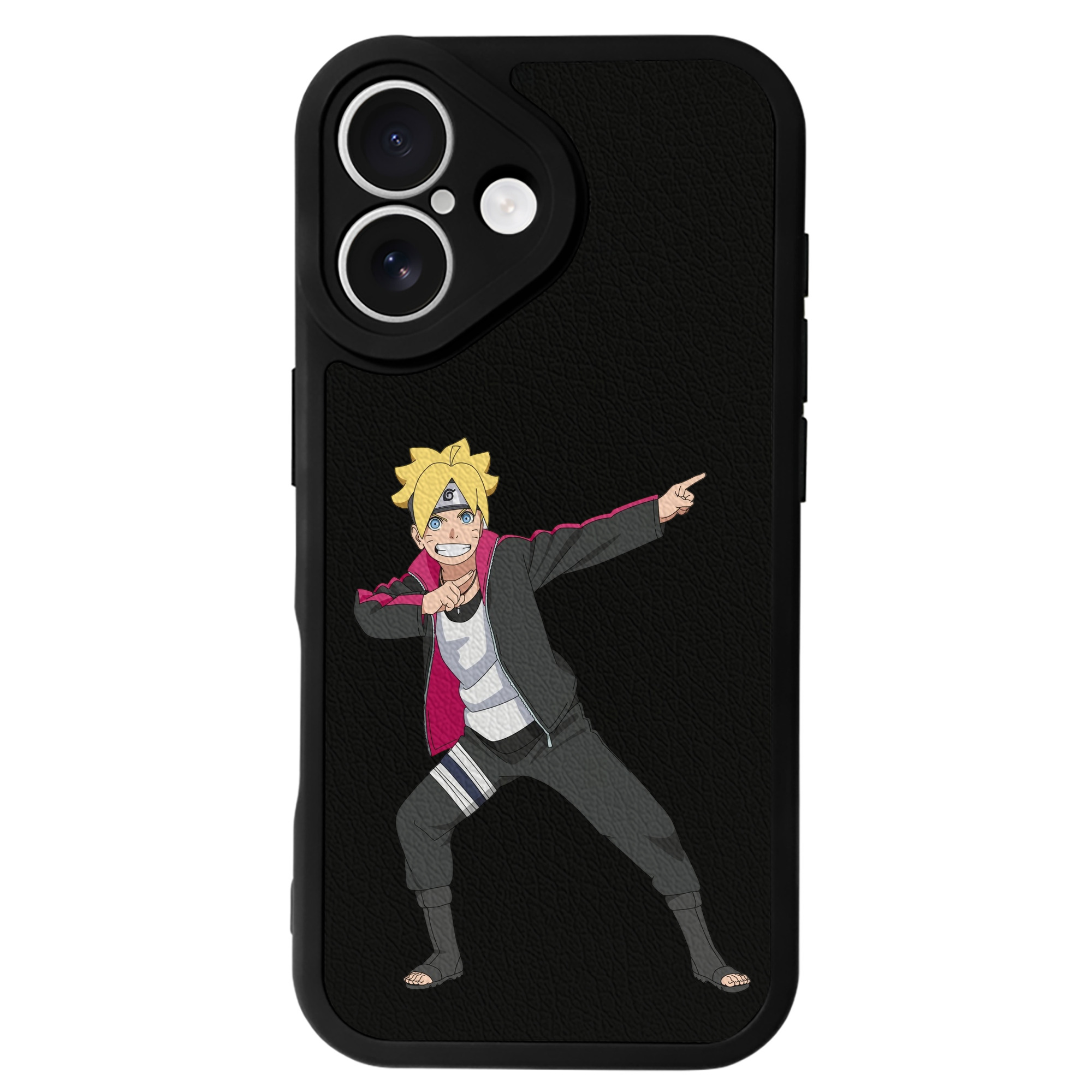 （画像用） NARUTO -ナルト- うずまき ボルト Uzumaki Boruto 【iPhone 16シリーズ対応】シリコンスマホケース（レザー調） 材質：シリコン